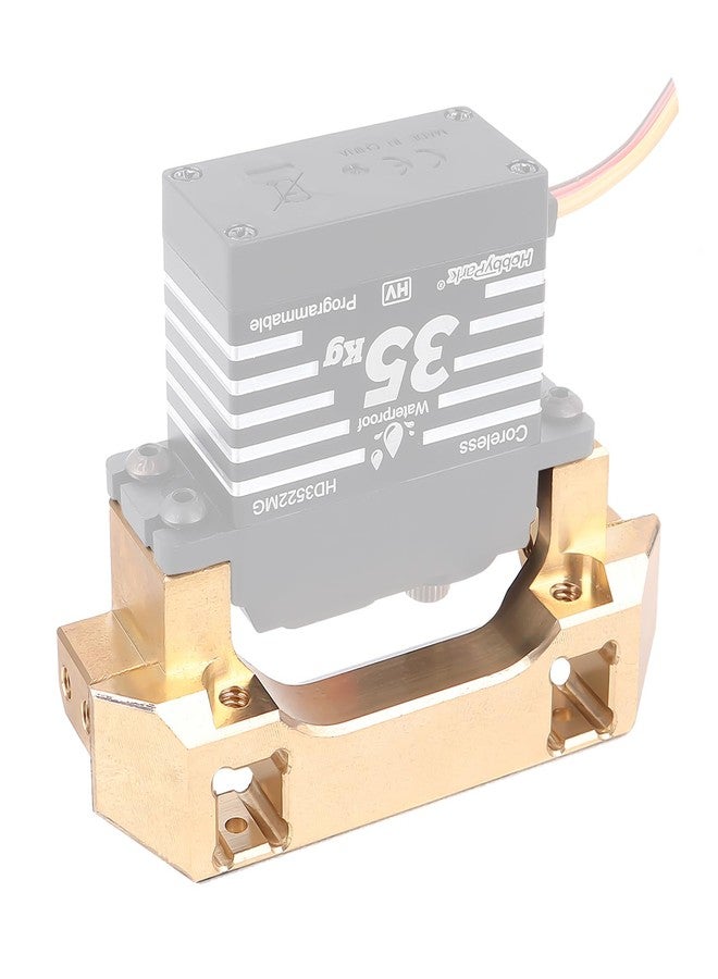 FriHobby 88g Brass RC Servo Mount for TRX4 1/10 RC Crawler Car Front Bumper Mounts Upgrades Heavy Duty - Image 1